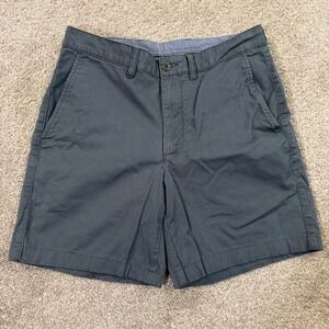 L.L.Bean Shorts Mens 31W Grey Standard Fit Cotton Stretch Chino Casual Hiking